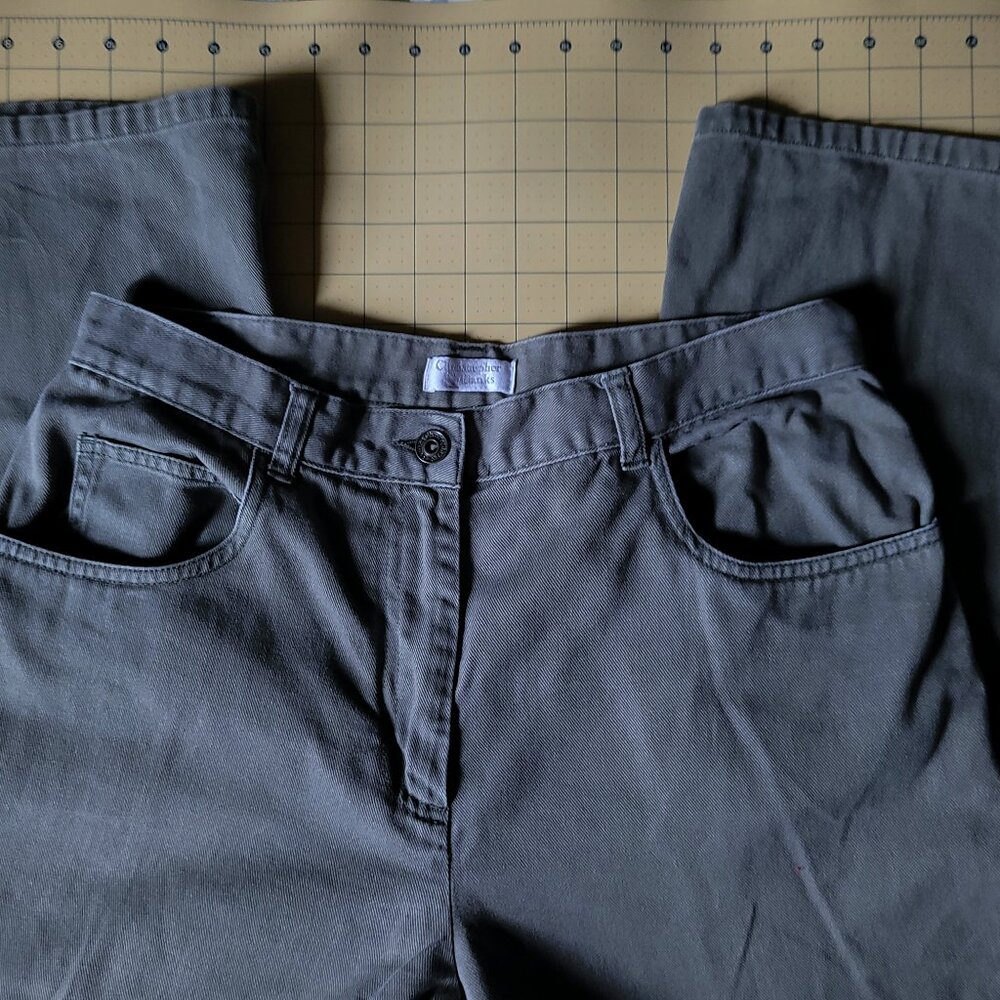 Christopher & Banks Khaki Army Green Jeans Misses Size 10